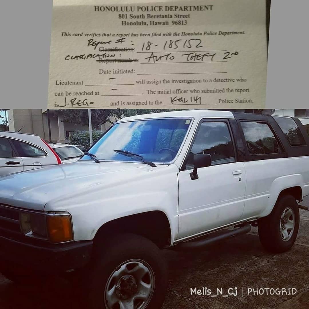 VEHICLE THEFT - Pauoa Rd. | SSH Search