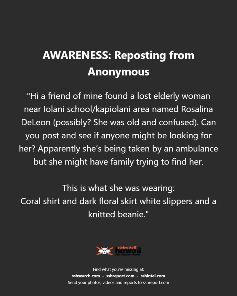 AWARENESS - Iolani school / Kapiolani | SSH Search