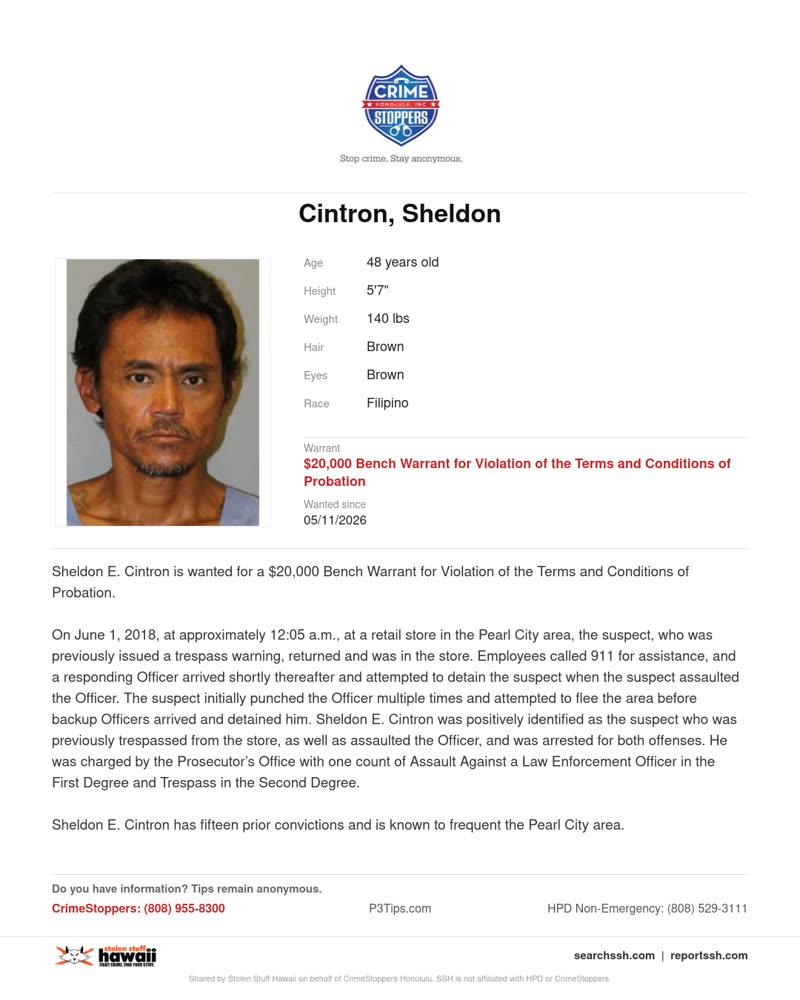 WANTED - Honolulu | SSH Search
