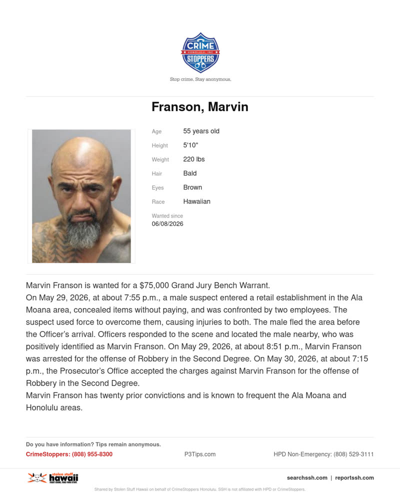 WANTED - Honolulu | SSH Search