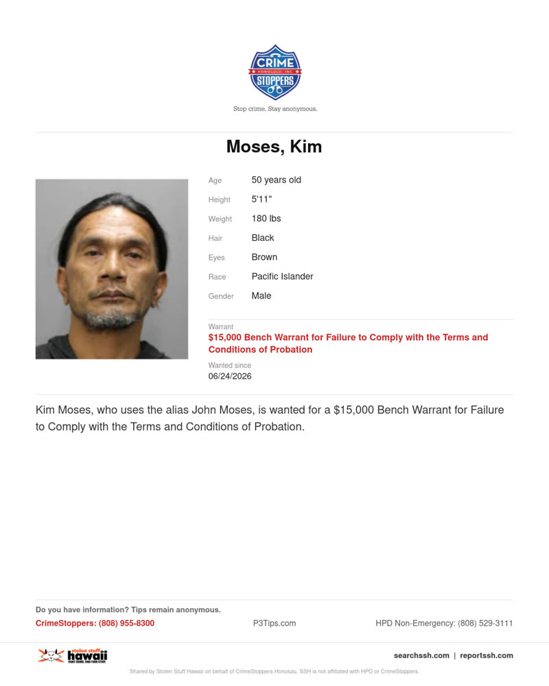 WANTED - Honolulu | SSH Search