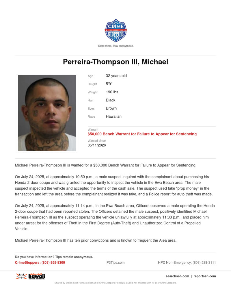 WANTED - Honolulu | SSH Search