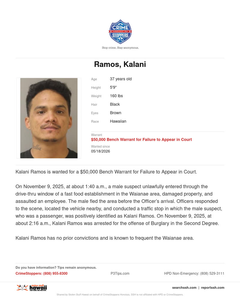 WANTED - Honolulu | SSH Search