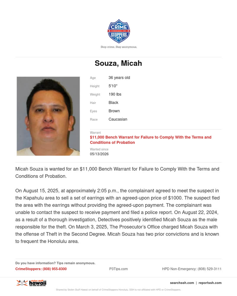 WANTED - Honolulu | SSH Search
