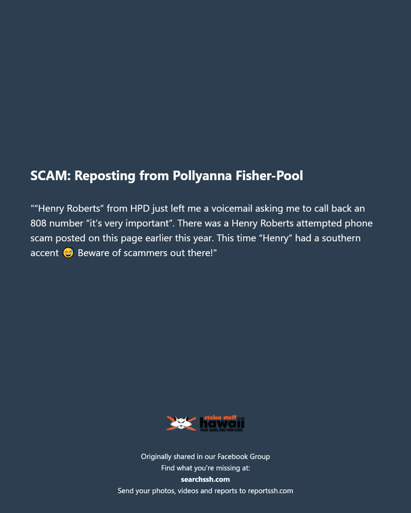SCAM - Hawaii | SSH Search