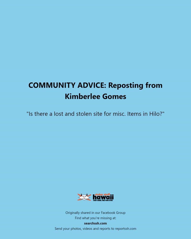 COMMUNITY ADVICE - Hawaii | SSH Search