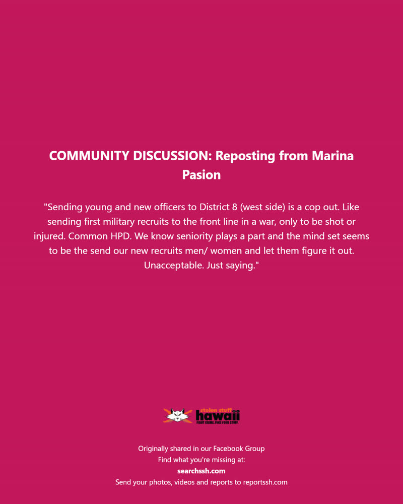 COMMUNITY DISCUSSION - Hawaii | SSH Search