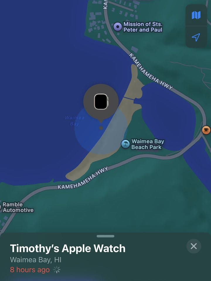 LOST ITEM - Waimea Beach, Oahu | SSH Search