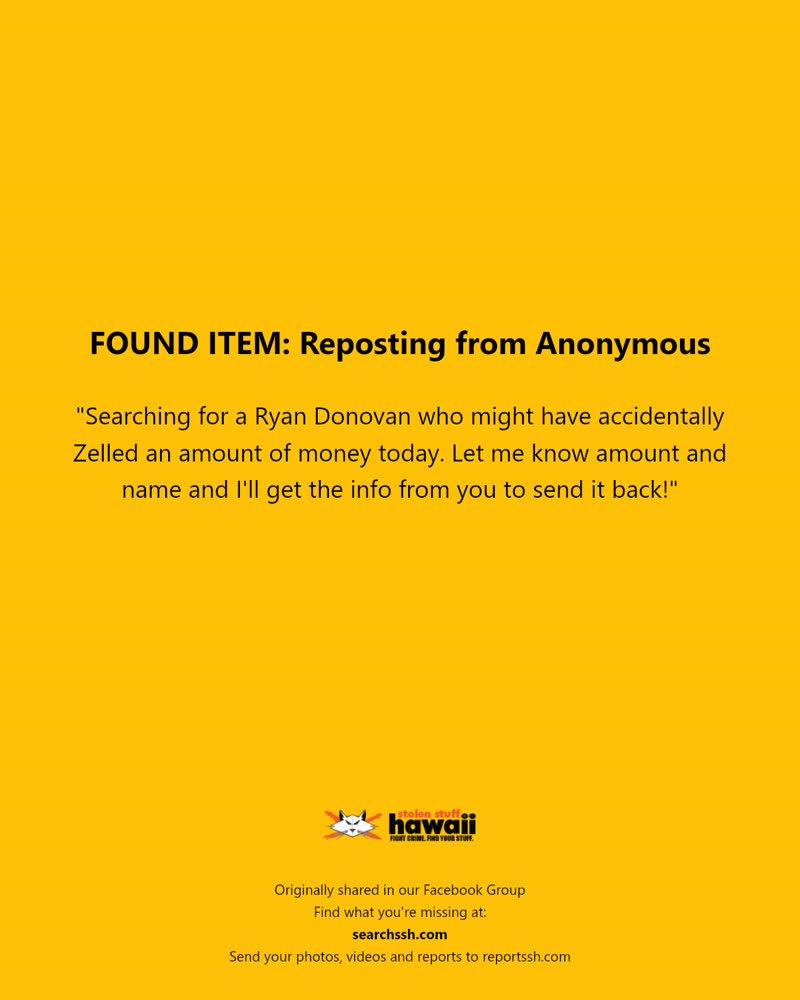 FOUND ITEM - Hawaii | SSH Search
