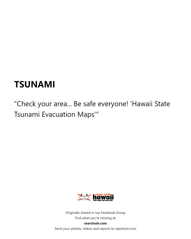 TSUNAMI - Hawaii | SSH Search