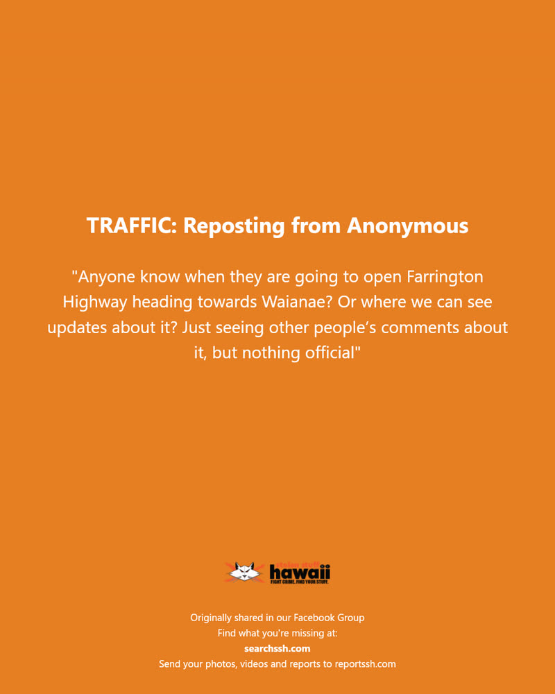 TRAFFIC - Hawaii | SSH Search