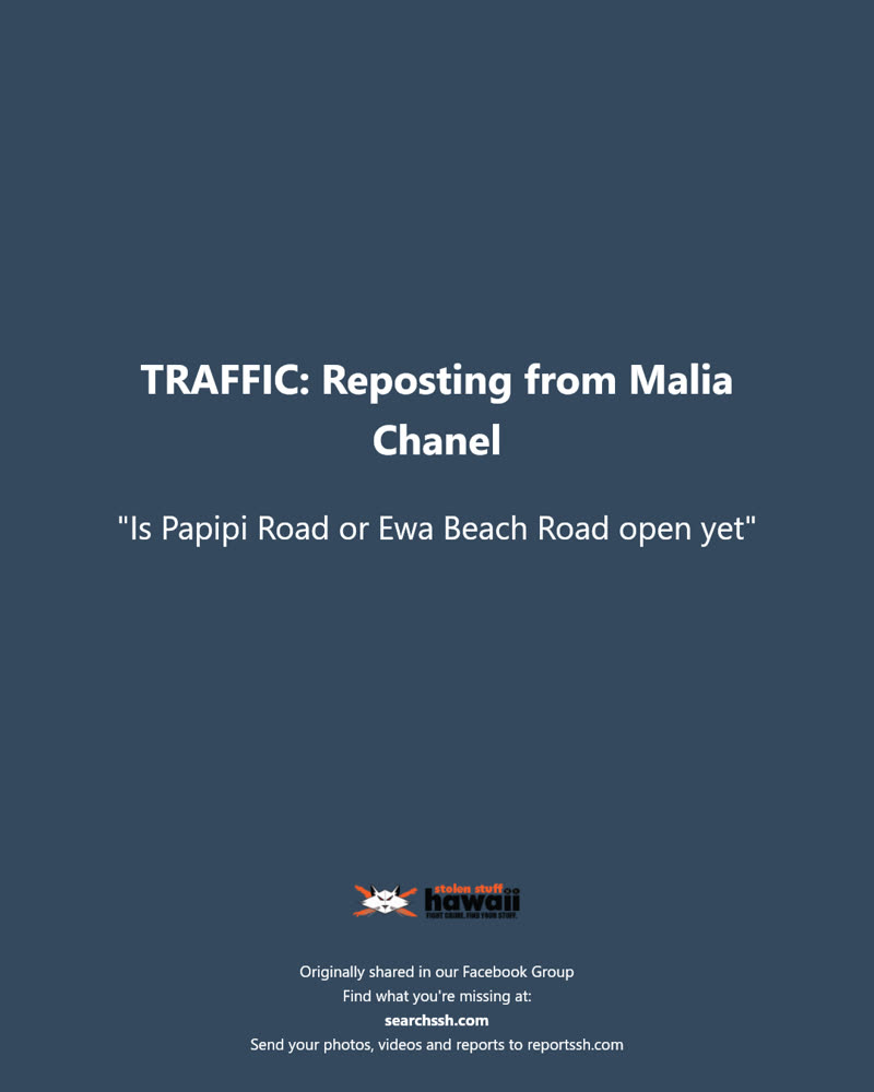 TRAFFIC - Hawaii | SSH Search