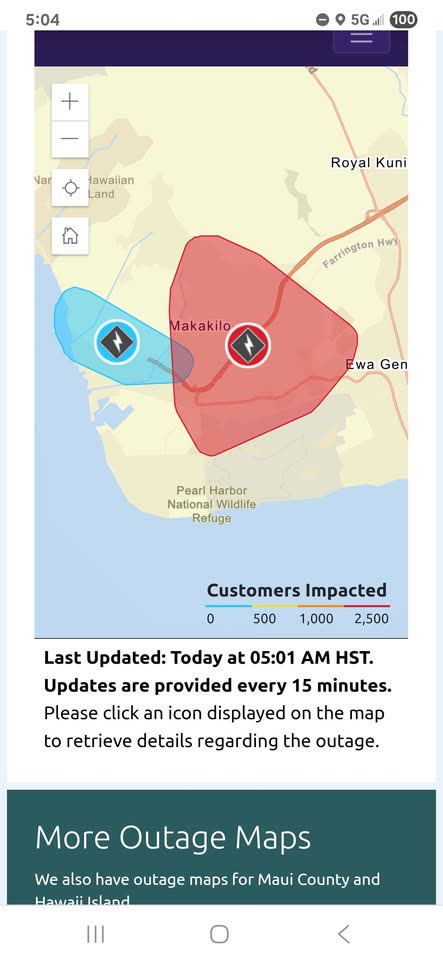 POWER OUTAGE - Hawaii | SSH Search