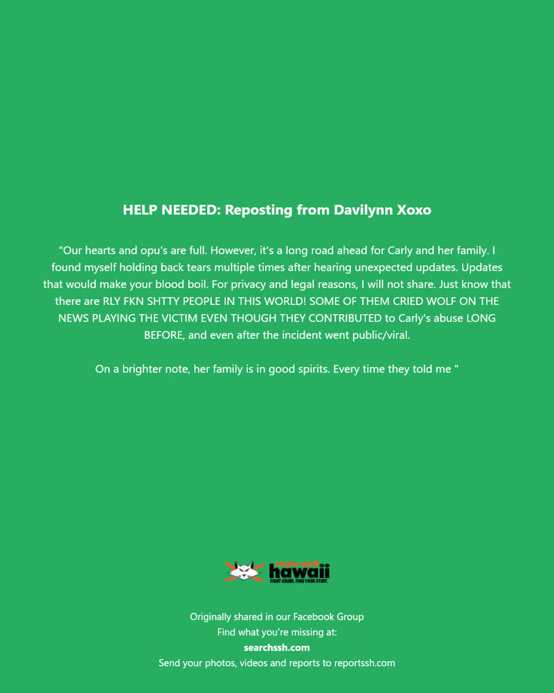 HELP NEEDED - Hawaii | SSH Search