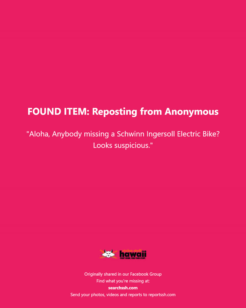 FOUND ITEM - Hawaii | SSH Search
