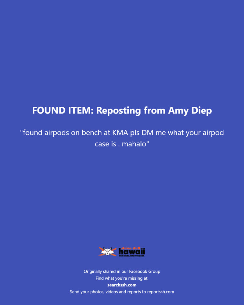 FOUND ITEM - Hawaii | SSH Search
