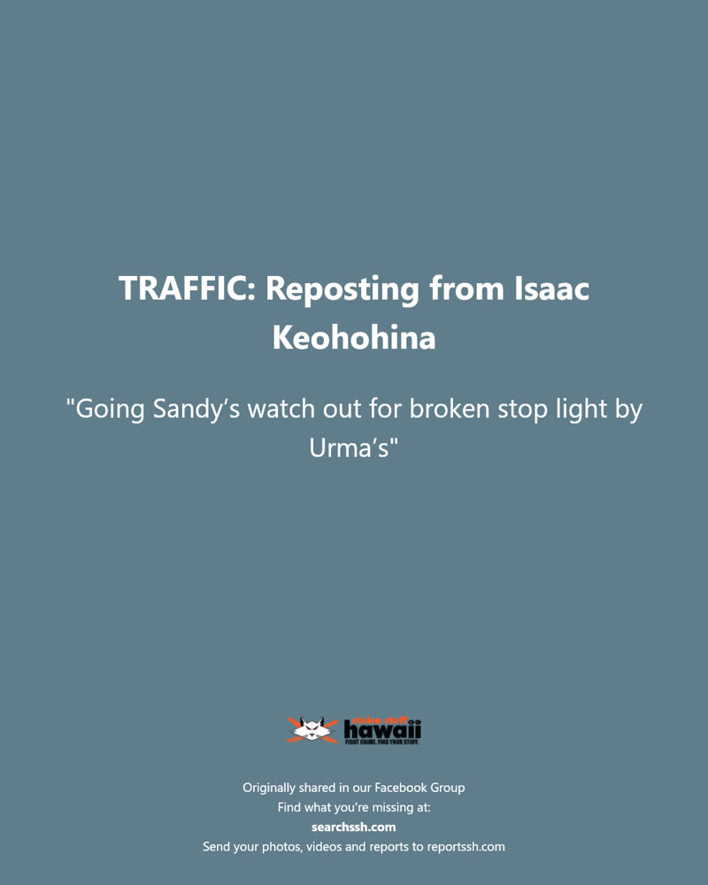 TRAFFIC - Urma's, Sandy's Beach, Oahu | SSH Search