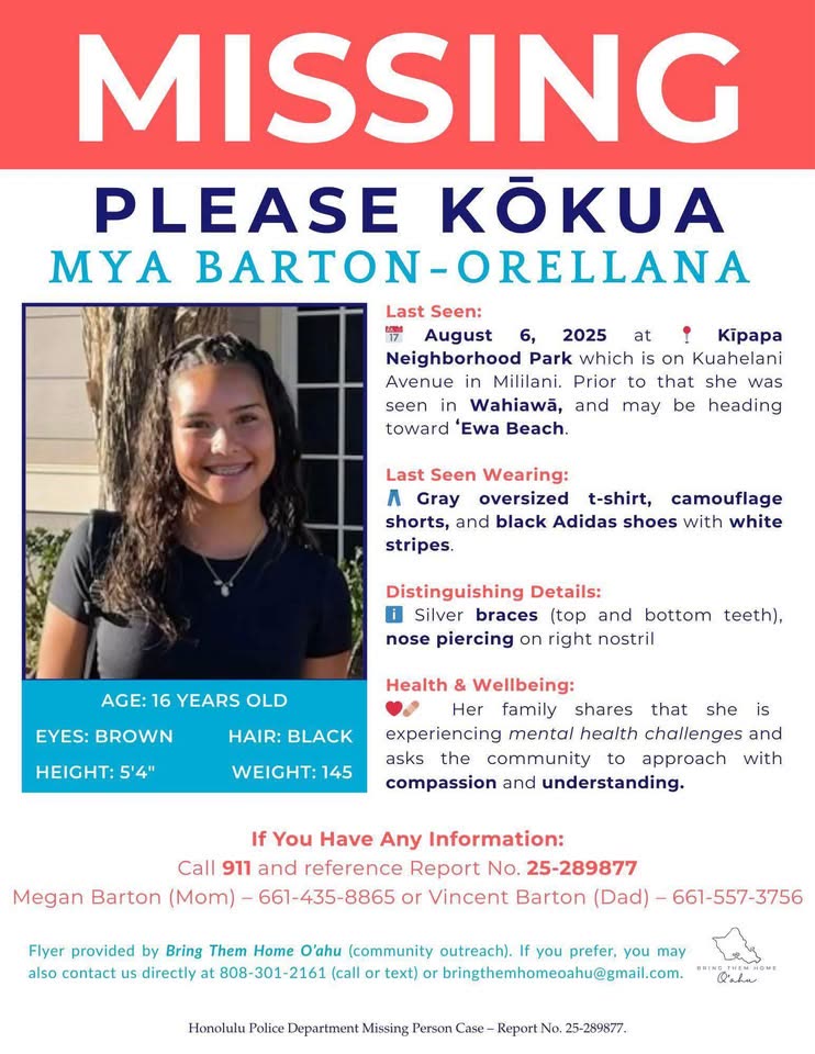MISSING PERSON - Hawaii | SSH Search
