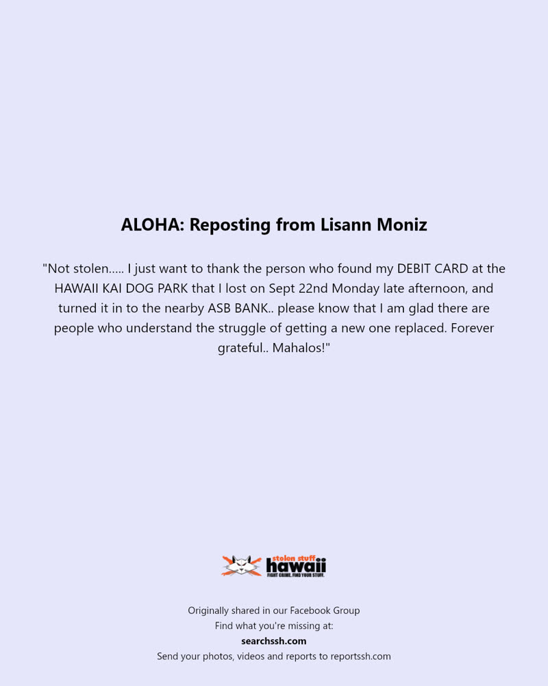ALOHA - Hawaii Kai Dog Park, ASB Bank, Hawaii Kai, Oahu | SSH Search