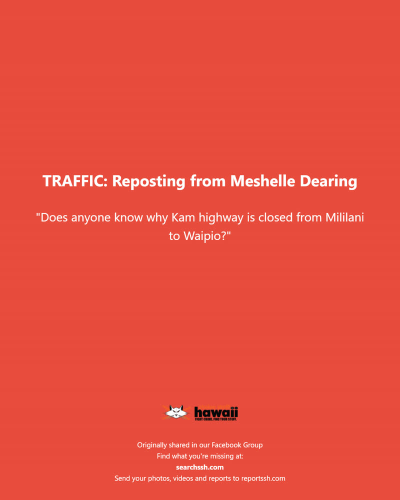 TRAFFIC - Hawaii | SSH Search
