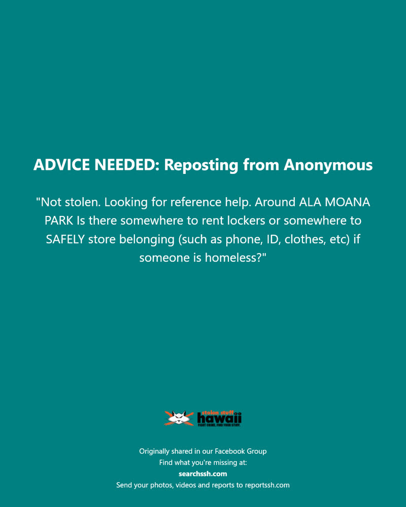 ADVICE NEEDED - ALA MOANA PARK, Honolulu, Oahu | SSH Search