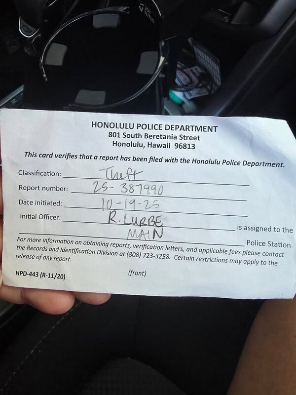 LOST ITEM - Haleiwa Weed Circle, Wahiawa Hospital | SSH Search