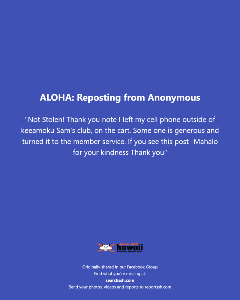 ALOHA - Keeaumoku Sam's Club, Honolulu, Oahu | SSH Search
