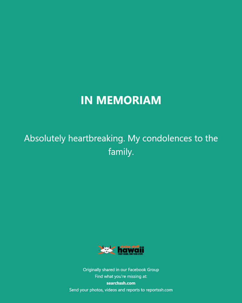 IN MEMORIAM - Hawaii | SSH Search
