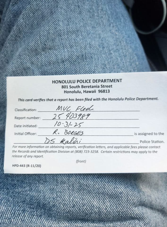 HIT AND RUN - North King Street and Gulick Avenue, Honolulu | SSH Search