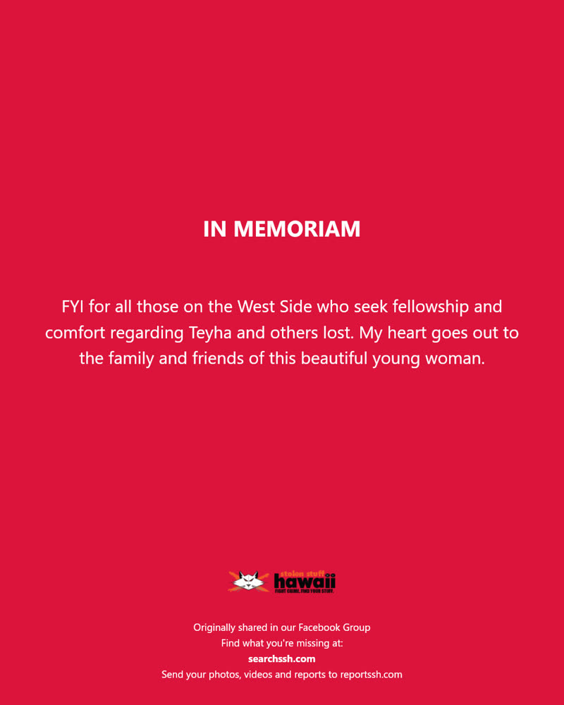 IN MEMORIAM - Hawaii | SSH Search