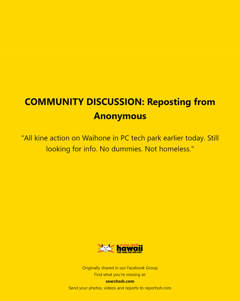 COMMUNITY DISCUSSION - Hawaii | SSH Search