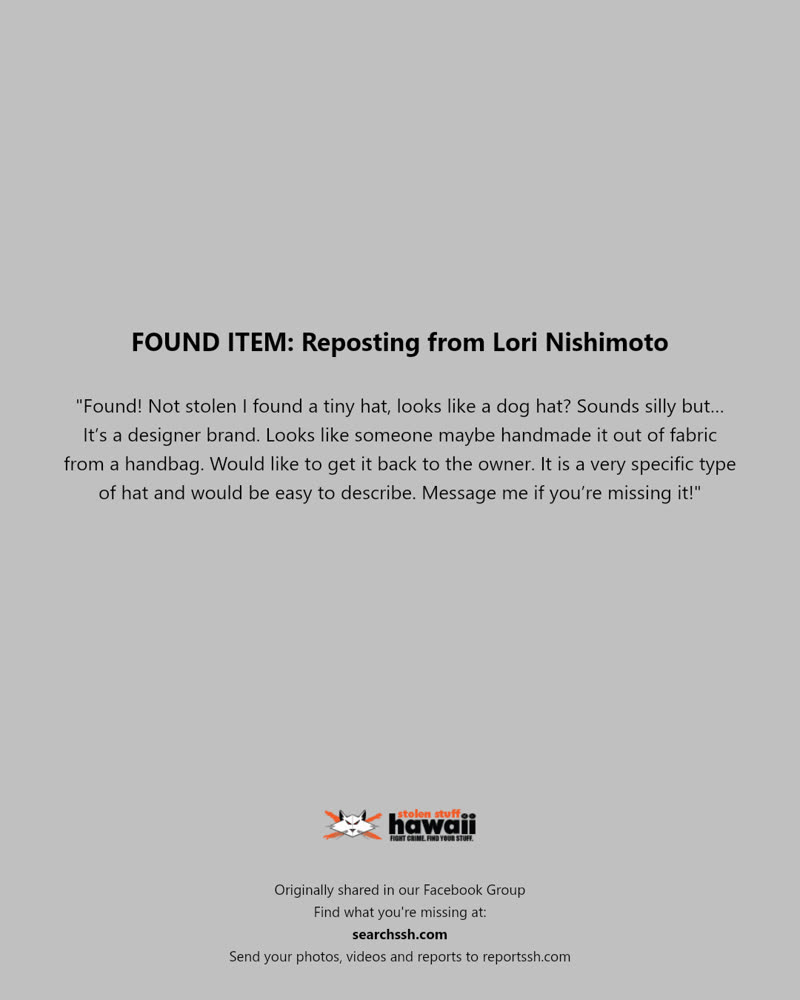 FOUND ITEM - Hawaii | SSH Search