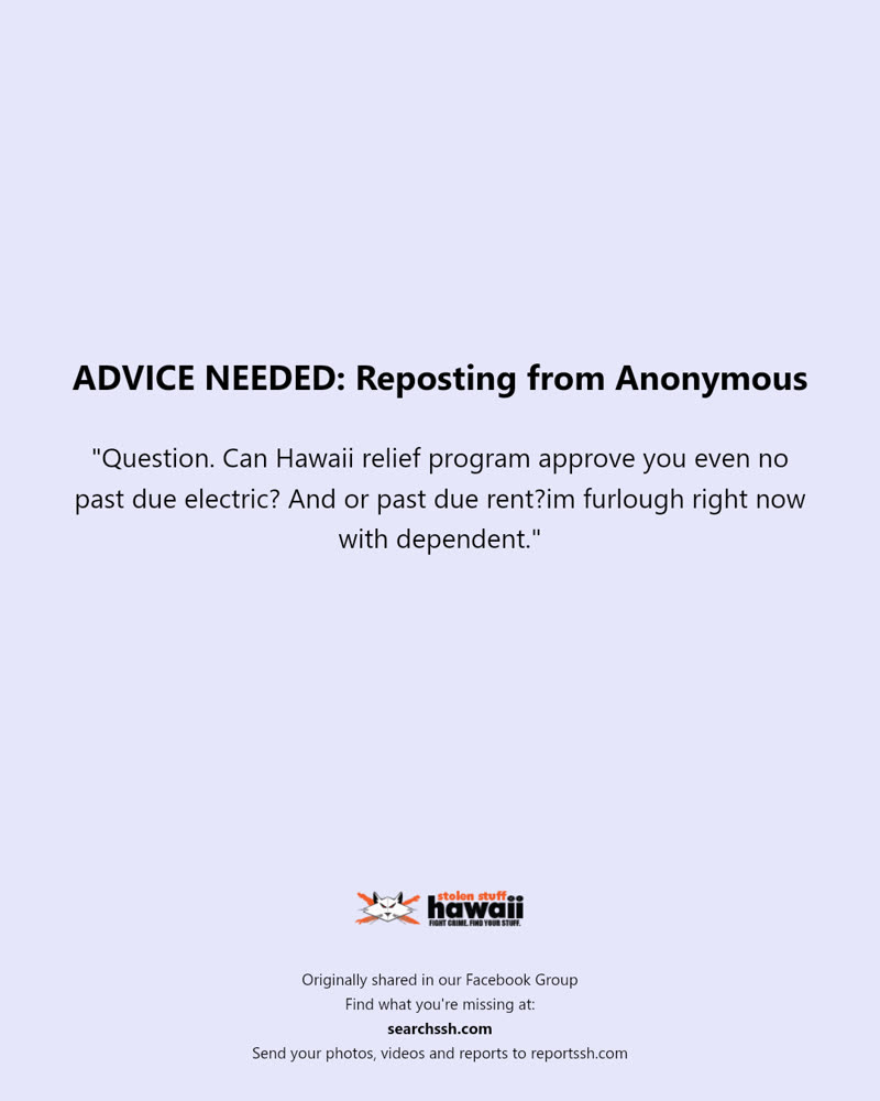 ADVICE NEEDED - Hawaii | SSH Search