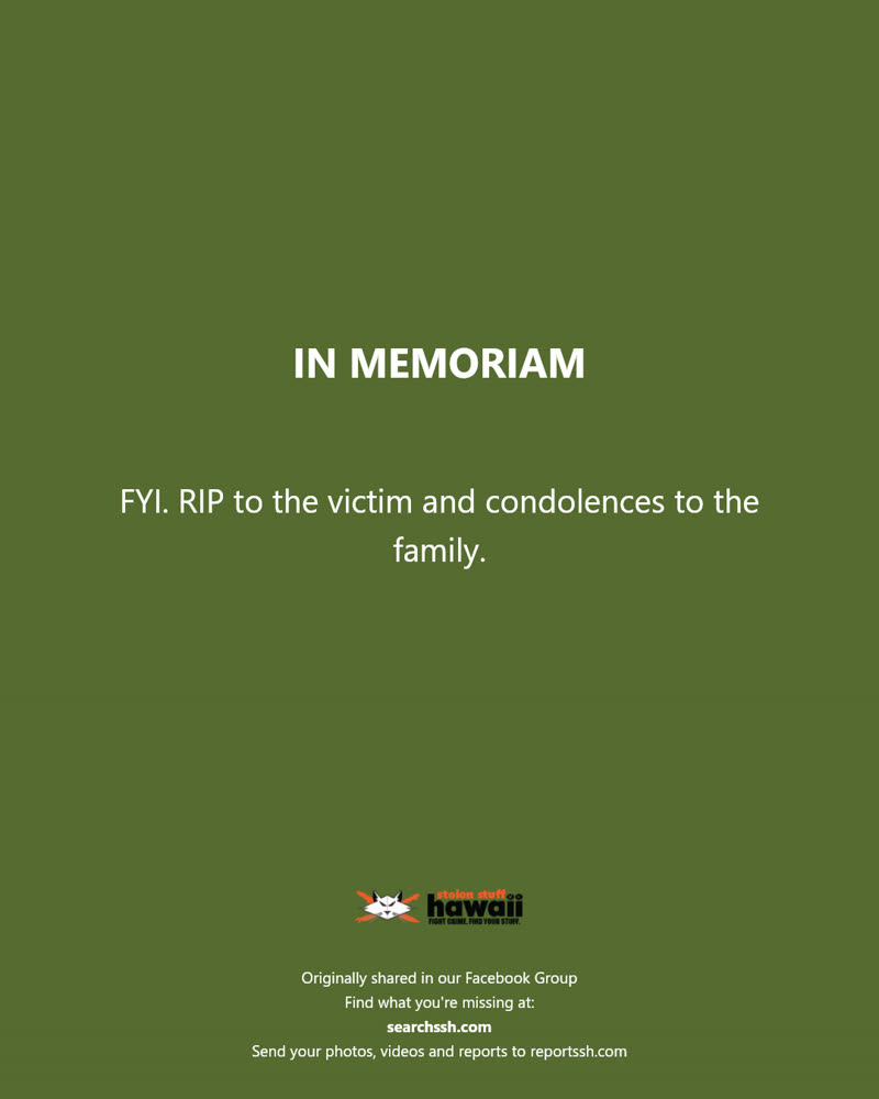 IN MEMORIAM - Hawaii | SSH Search