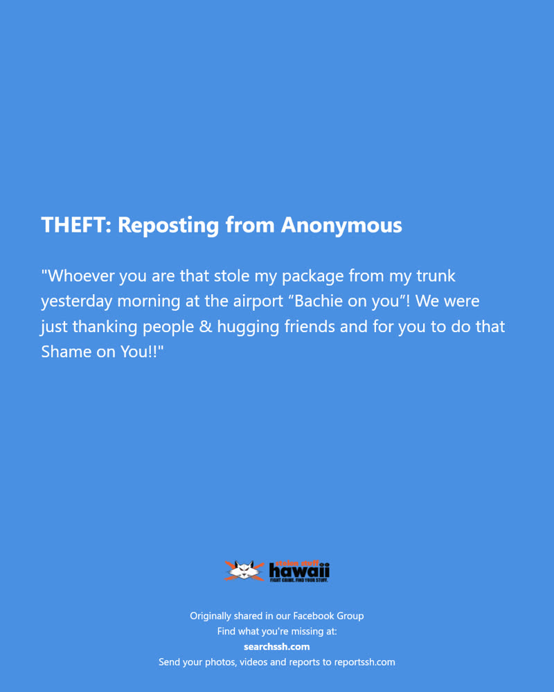 THEFT - Hawaii | SSH Search