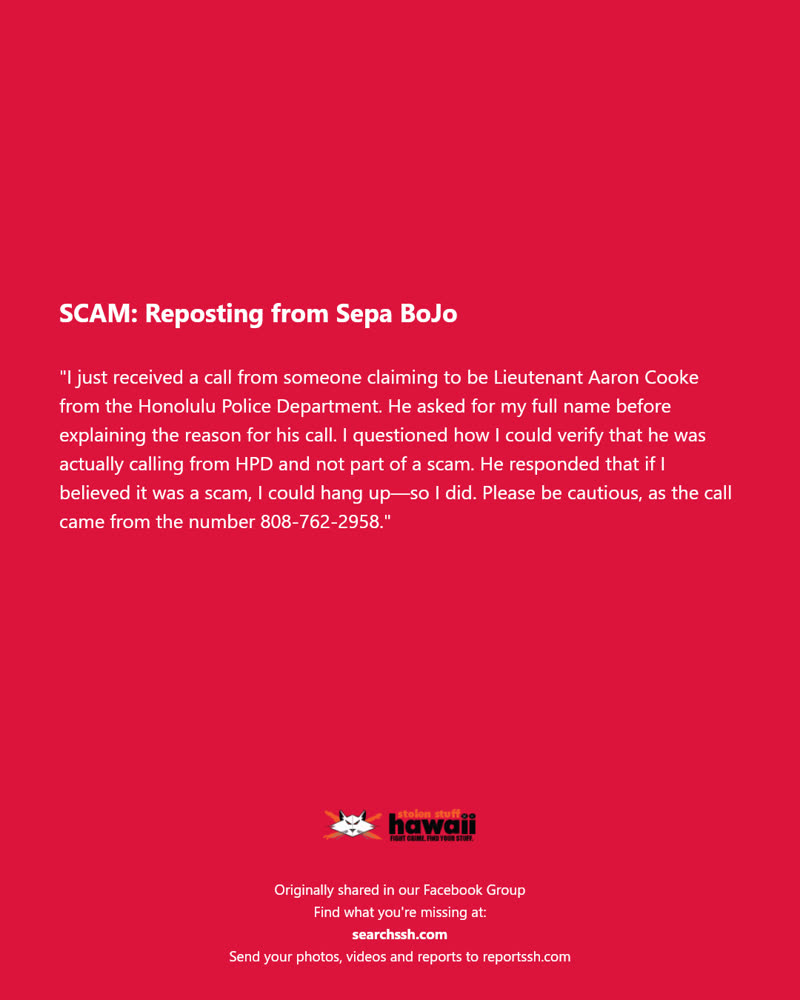 SCAM - Hawaii | SSH Search