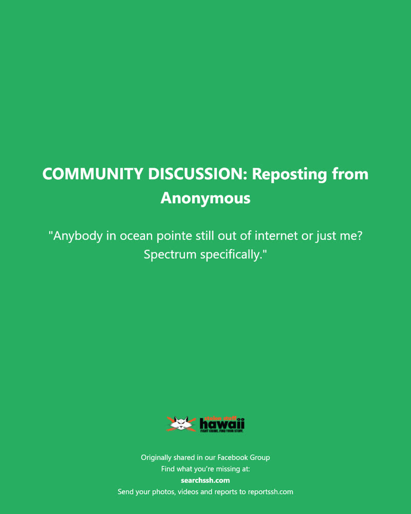 COMMUNITY DISCUSSION - Hawaii | SSH Search