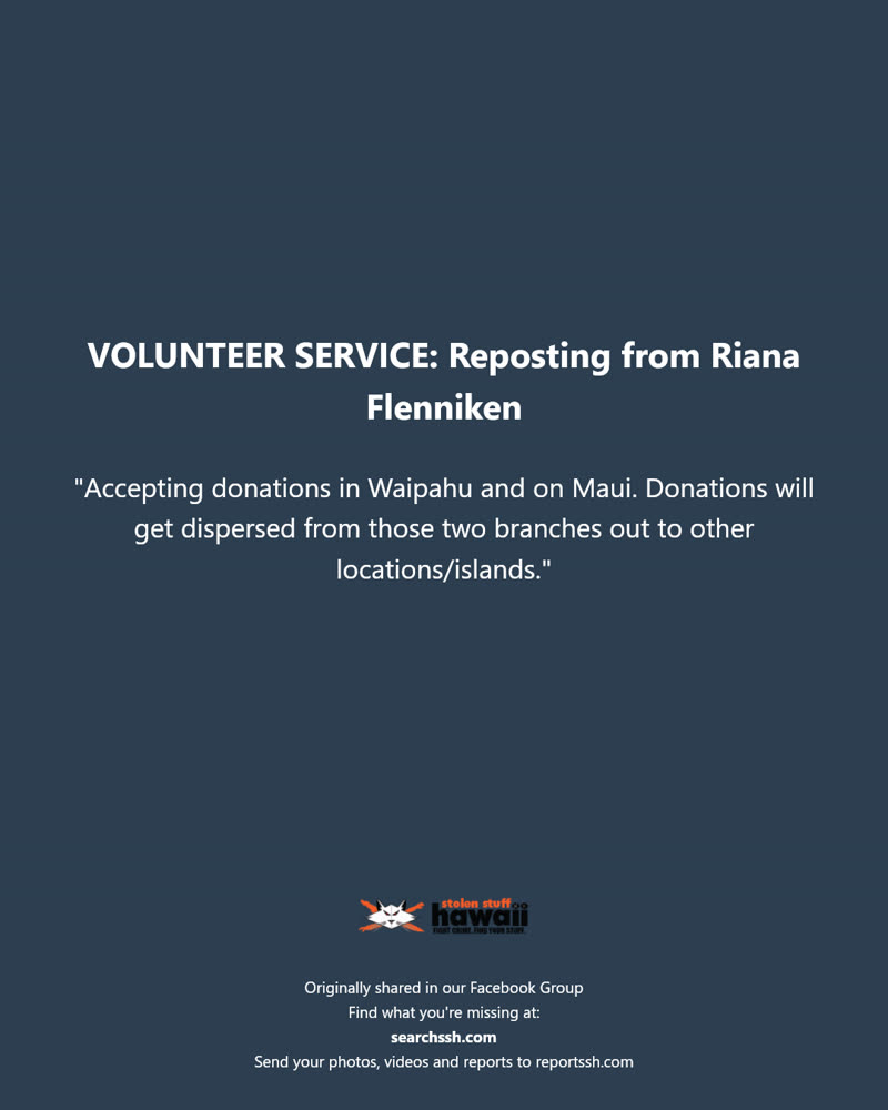 VOLUNTEER SERVICE - Waipahu, Oahu | SSH Search