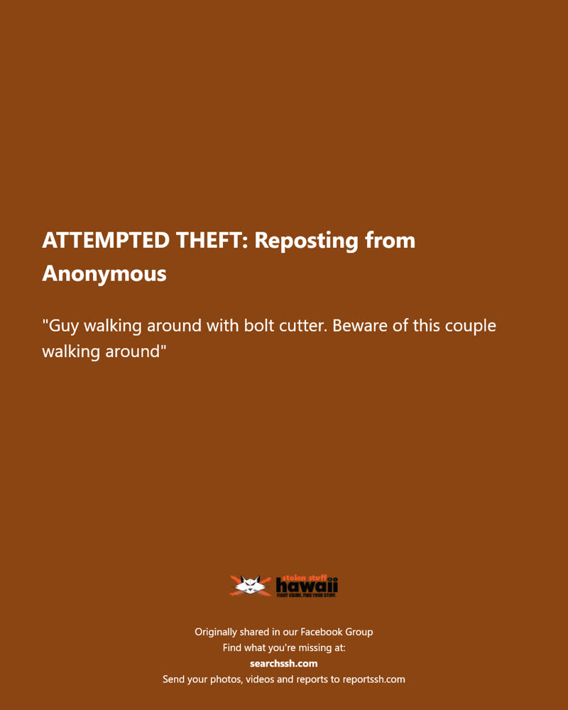 ATTEMPTED THEFT - Hawaii | SSH Search