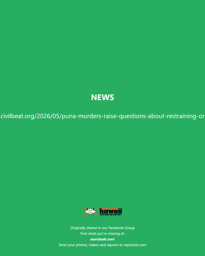 NEWS - Hawaii | SSH Search
