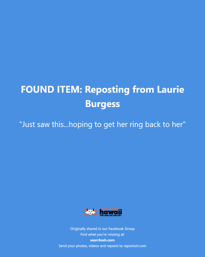 FOUND ITEM - Hawaii | SSH Search