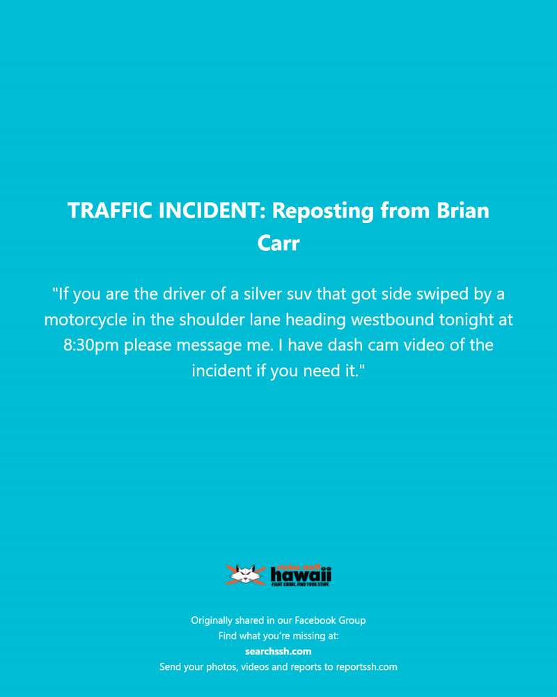 TRAFFIC INCIDENT - Unknown | SSH Search