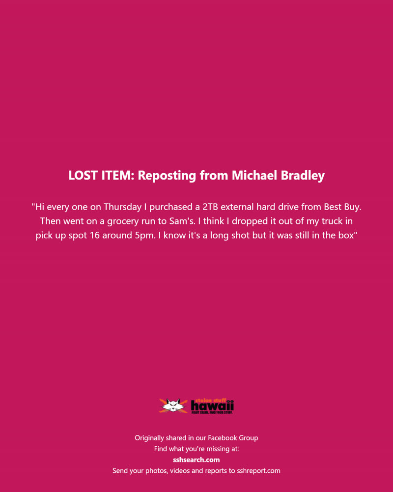 LOST ITEM - Unknown | SSH Search