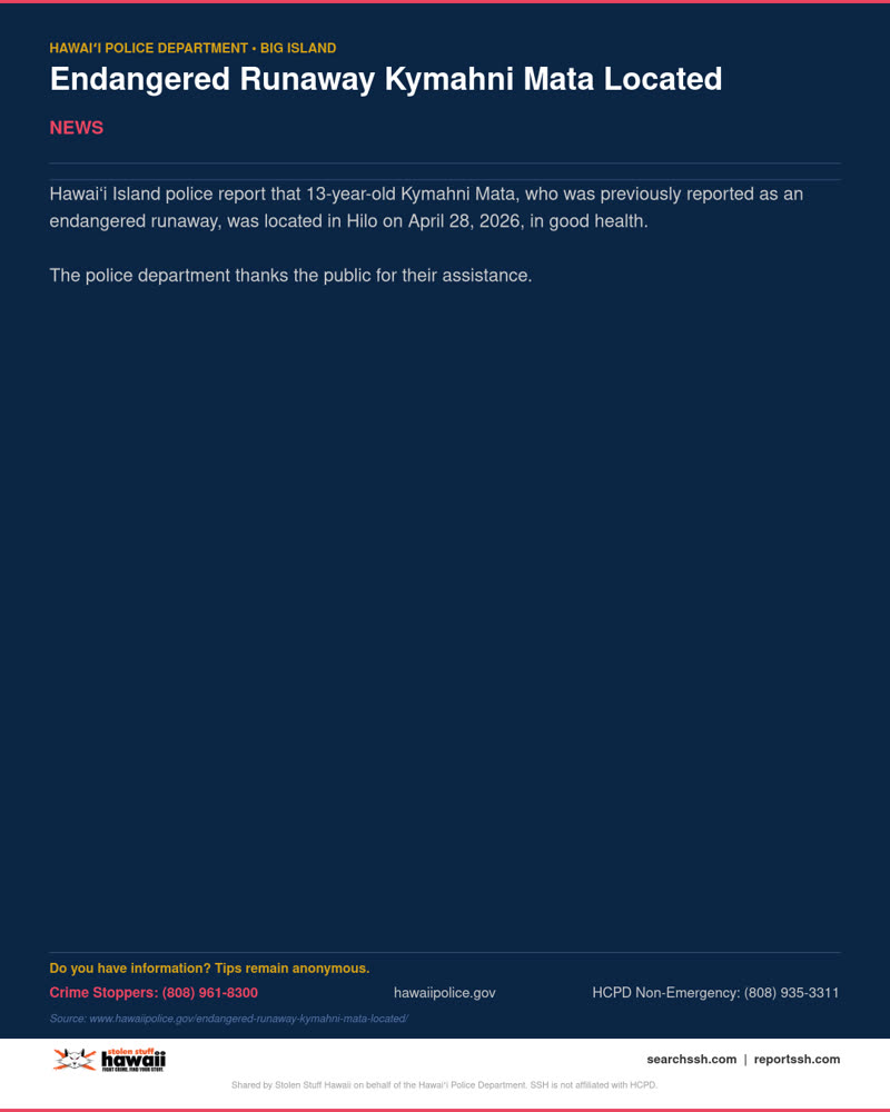 NEWS - Hawaii County | SSH Search