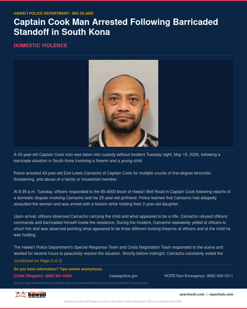 DOMESTIC VIOLENCE - Hawaii County | SSH Search