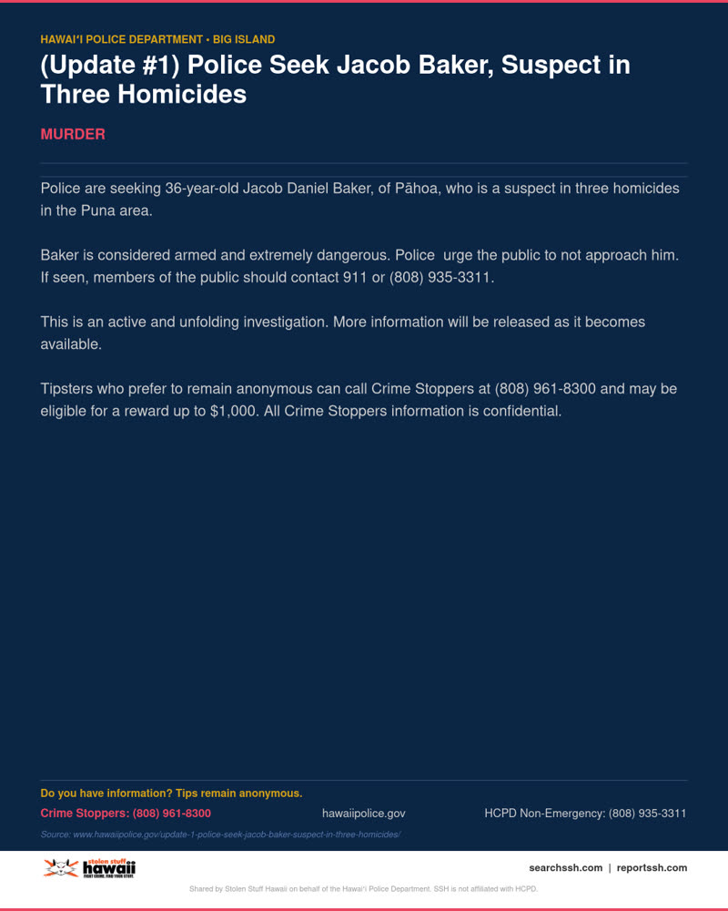 MURDER - Hawaii County | SSH Search