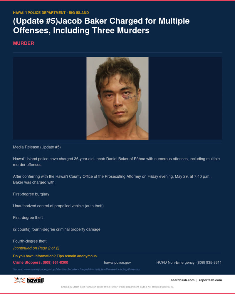 MURDER - Hawaii County | SSH Search