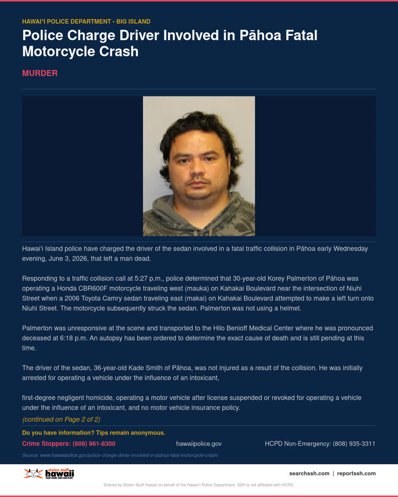 MURDER - Hawaii County | SSH Search