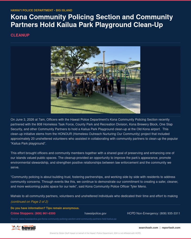 CLEANUP - Hawaii County | SSH Search
