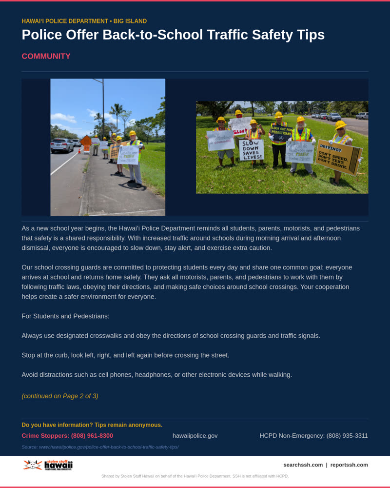 HCPD OFFICIAL - Hawaii County | SSH Search
